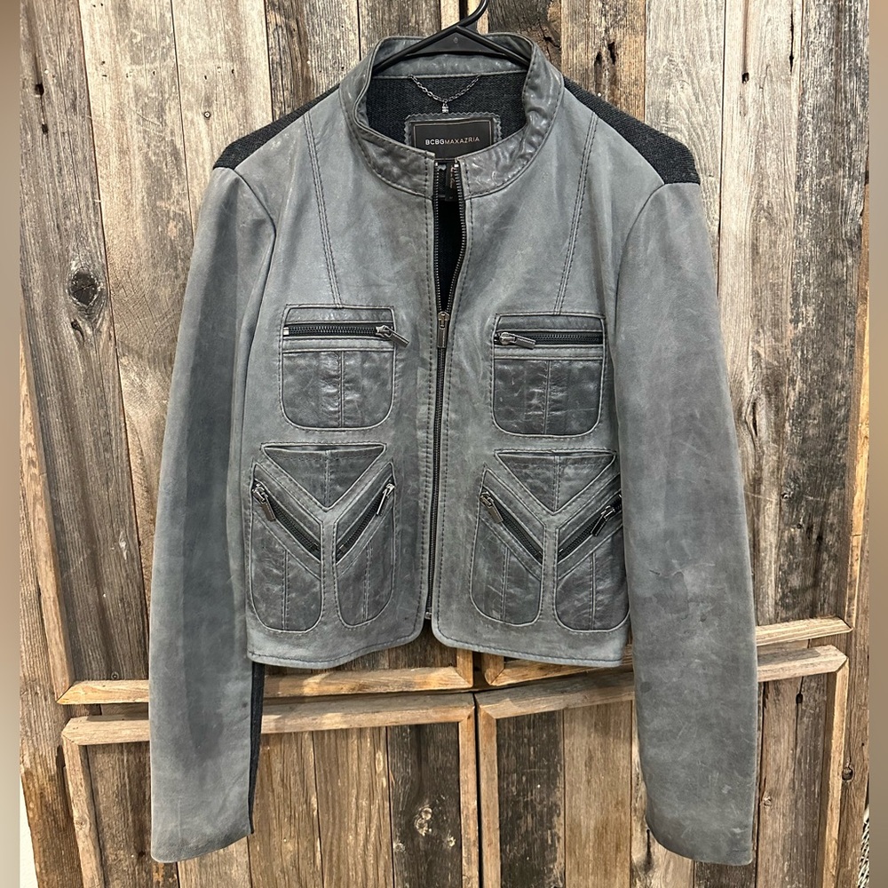 BCBGMaxAzria leather jacket size M